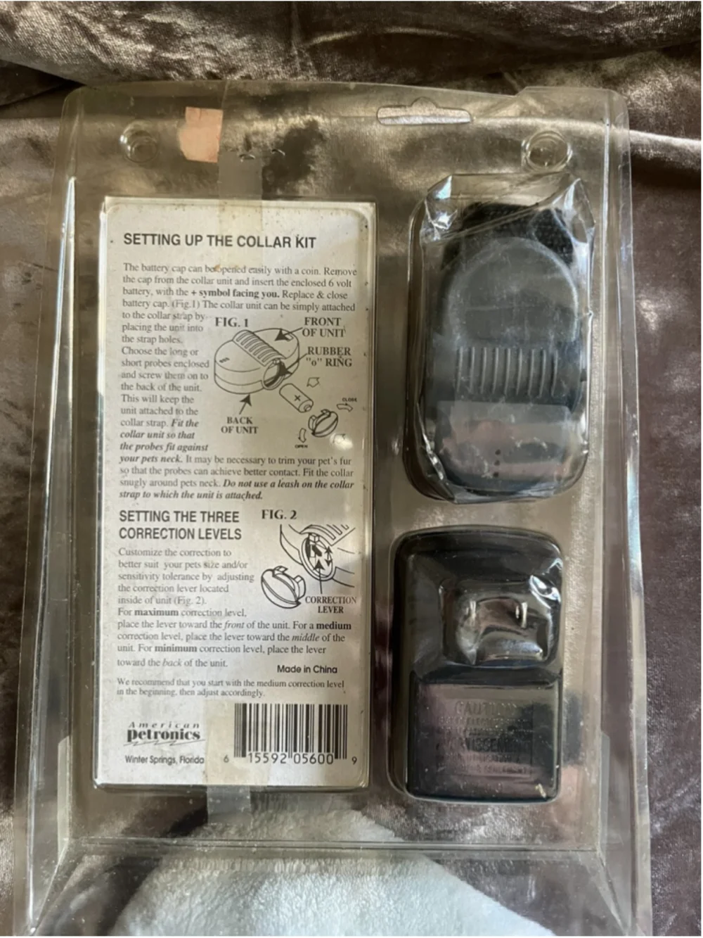 new in open PACKAGE charger 1 collars manual dog training SET NEVER USED